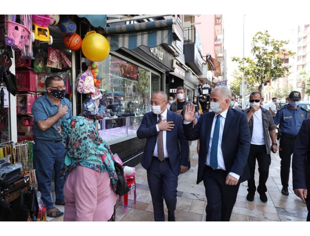 Vali Atik ve Başkan Zolan'dan Kovid-19 denetimi