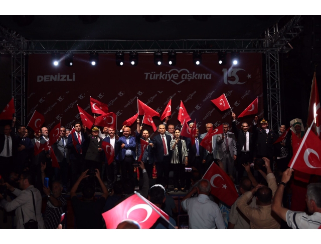 Denizlililer 15 Temmuz’da yine meydanlarda buluştu