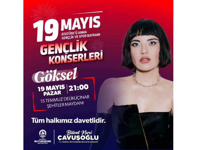 Denizlililer, 19 Mayıs coşkusunu Gençlik Konserleri ile yaşayacak