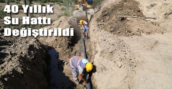 40 YILLIK İÇME SUYU HATTI YENİLENDİ