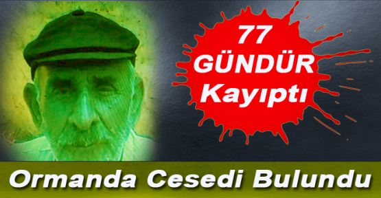 77 GÜNDÜR KAYIP OLAN YAŞLI ADAMIN CESEDİ BULUNDU