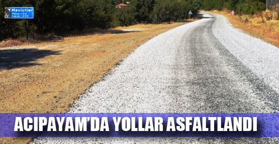 ACIPAYAM'DA YOLLAR ASFALTLANDI