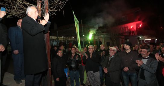 Baba Ocağı Tavas’ta meşaleler ile karşılandı 