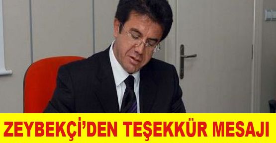 BAKAN ZEYBEKCİ SOSYAL MEDYADAN TEŞEKKÜR ETTİ