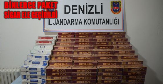 DENİZLİ’DE 4 BİN PAKET KAÇAK SİGARA ELE GEÇİRİLDİ