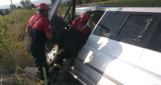 Denizli’de trafik kazası: 2 yaralı