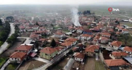 Deprem bölgesi havadan görüntülendi