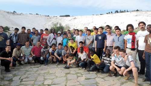 Türkçenin çocukları Pamukkale’ye hayran kaldı