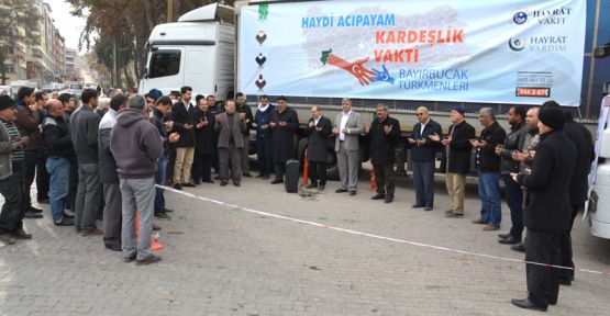 YARDIM TIRLARI ACIPAYAM'DAN YOLA ÇIKTI