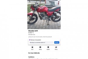 Çaldıkları motosikleti satmak için verdikleri ilan görenleri hayrete düşürdü