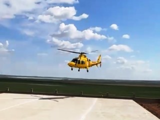 Kuluda ambulans helikopter yeni doğan bebek için kalktı