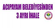 BELEDİYE'DEN İHALE İLANLARI (3 İHALE)