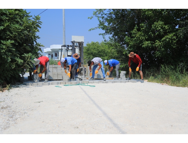 Kale mahallesinde beton kilit parke taşı çalışmaları tamamlandı