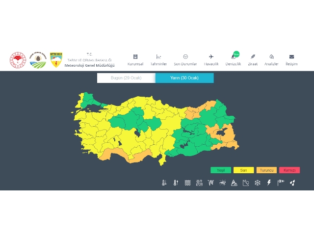 Meteorolojiden Denizli için fırtına uyarısı