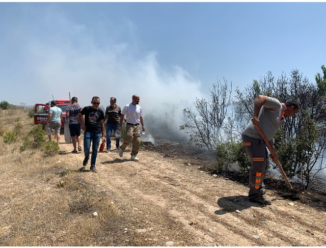 Tren yolu üzerindeki 4 noktada yangın