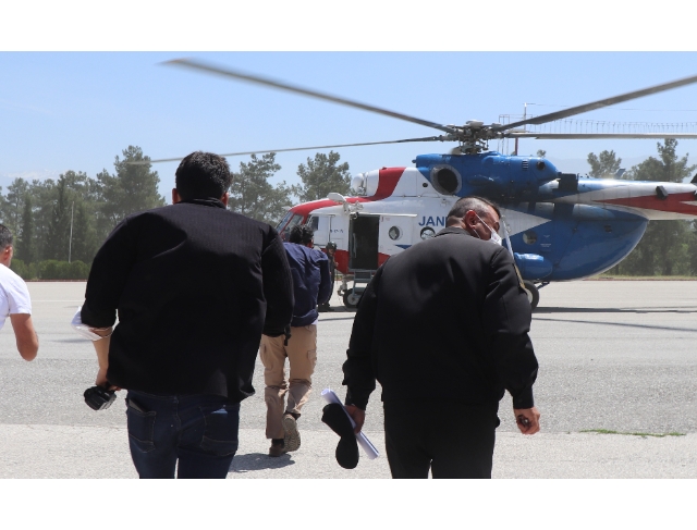 Ramazan Bayramı öncesi oluşan yoğunluk helikopterle havadan denetlendi