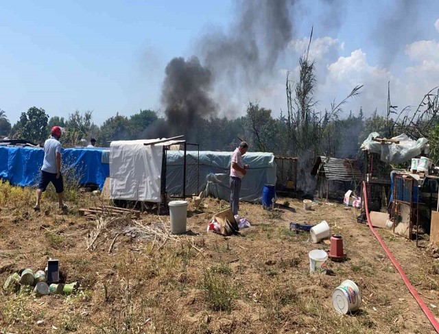 Fethiye’de otluk alanda çıkan yangın korkuttu