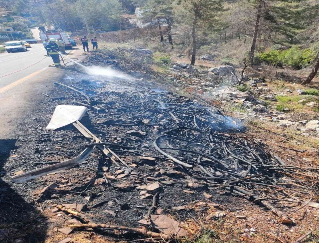 Marmaris’teki yangın büyümeden söndürüldü