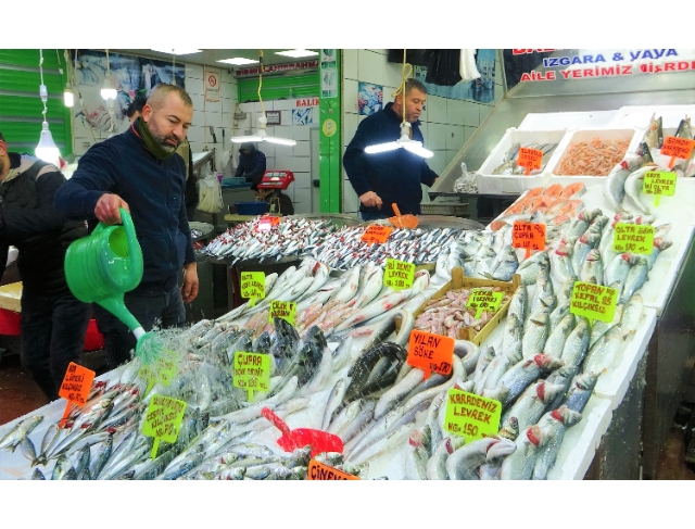 Balık tezgahları çinekop ile şenlendi