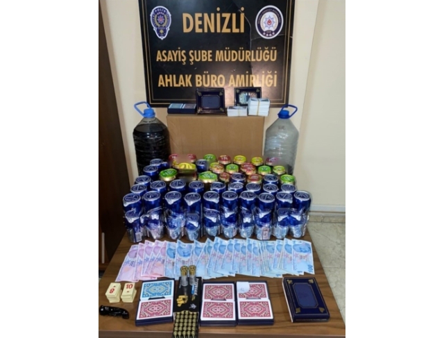 Denizli’de kumar oynayan 18 kişiye 72 bin 990 TL idari para cezası