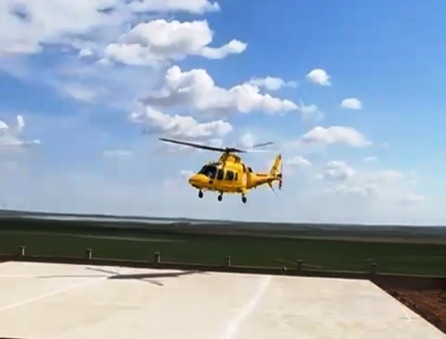 Kuluda ambulans helikopter yeni doğan bebek için kalktı