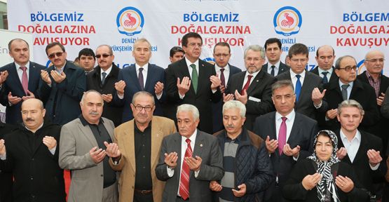 BAKAN ZEYBEKCİ, DOĞALGAZ TEMEL ATMA TÖRENİNE KATILDI