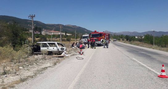 ÇAMELİ'DE TRAFİK KAZASI