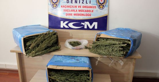 Denizli'de 15,5 kg. esrar ele geçirildi