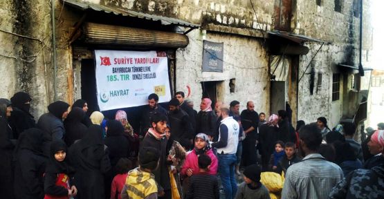 DENİZLİ'DEN GÖNDERİLEN YARDIMLAR BAYIRBUCAK TÜRKMENLERİNE ULAŞTI