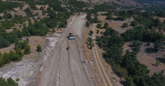 YEŞİLYUVA - SÖĞÜT YOLUNDA ÇALIŞMALAR BAŞLADI