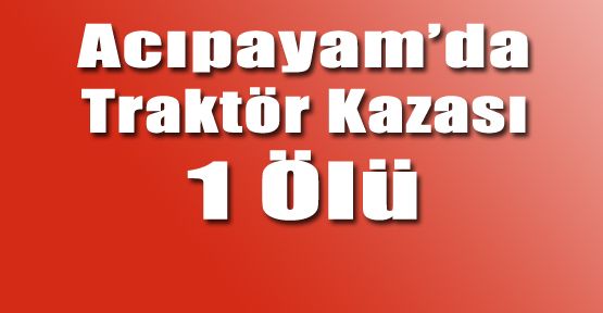 YİNE TRAKTÖR KAZASI YER: ACIPAYAM