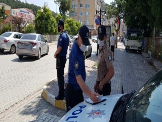 Alaçam polisinden maske uyarısı