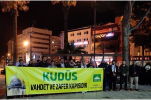 İsrail'in Mescid-i Aksa’ya yönelik çirkin saldırısı Denizli’de protesto edildi