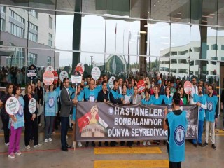 Sağlık Sen üyelerinden hastanelerin bombalanmasına tepki